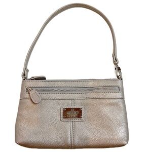 Nicole Miller Silver Convertible Baguette - Wristlet Bag‎
